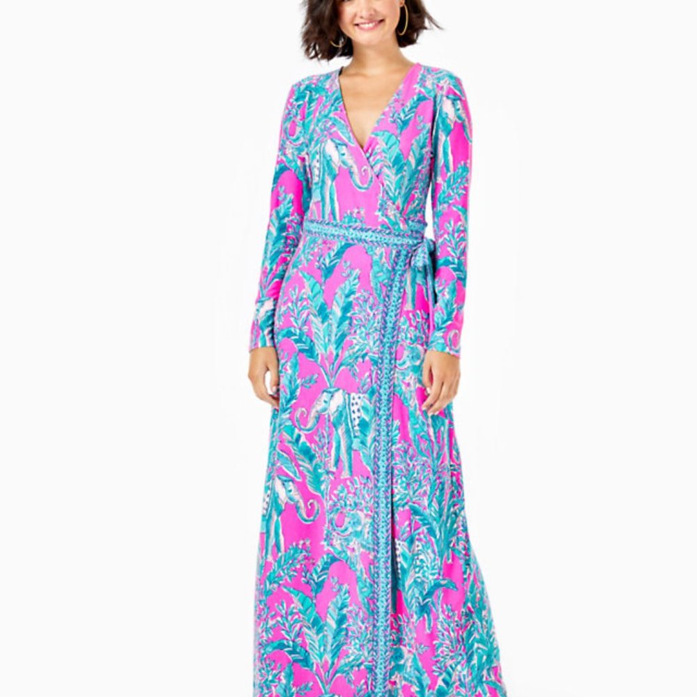Lilly Pulitzer Marseilles wrap maxi dress
